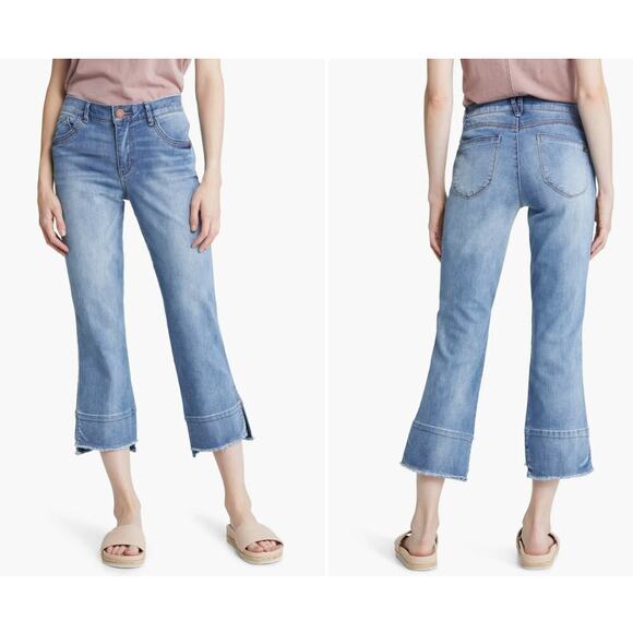 Wit & Wisdom Women's sz 18 Plus Size 'Ab'Solution Fray Hem Kick Flare Jeans - Picture 1 of 10